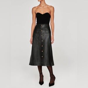 DL1961 Alma Leather Midi Skirt size 25